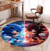 Sonic Pattern Round Rug, Indoor/Outdoor Mat, for Picnic, Gameroom, Bedroom, Office, Living Room, Home Decor Carpet, Birthday Gift