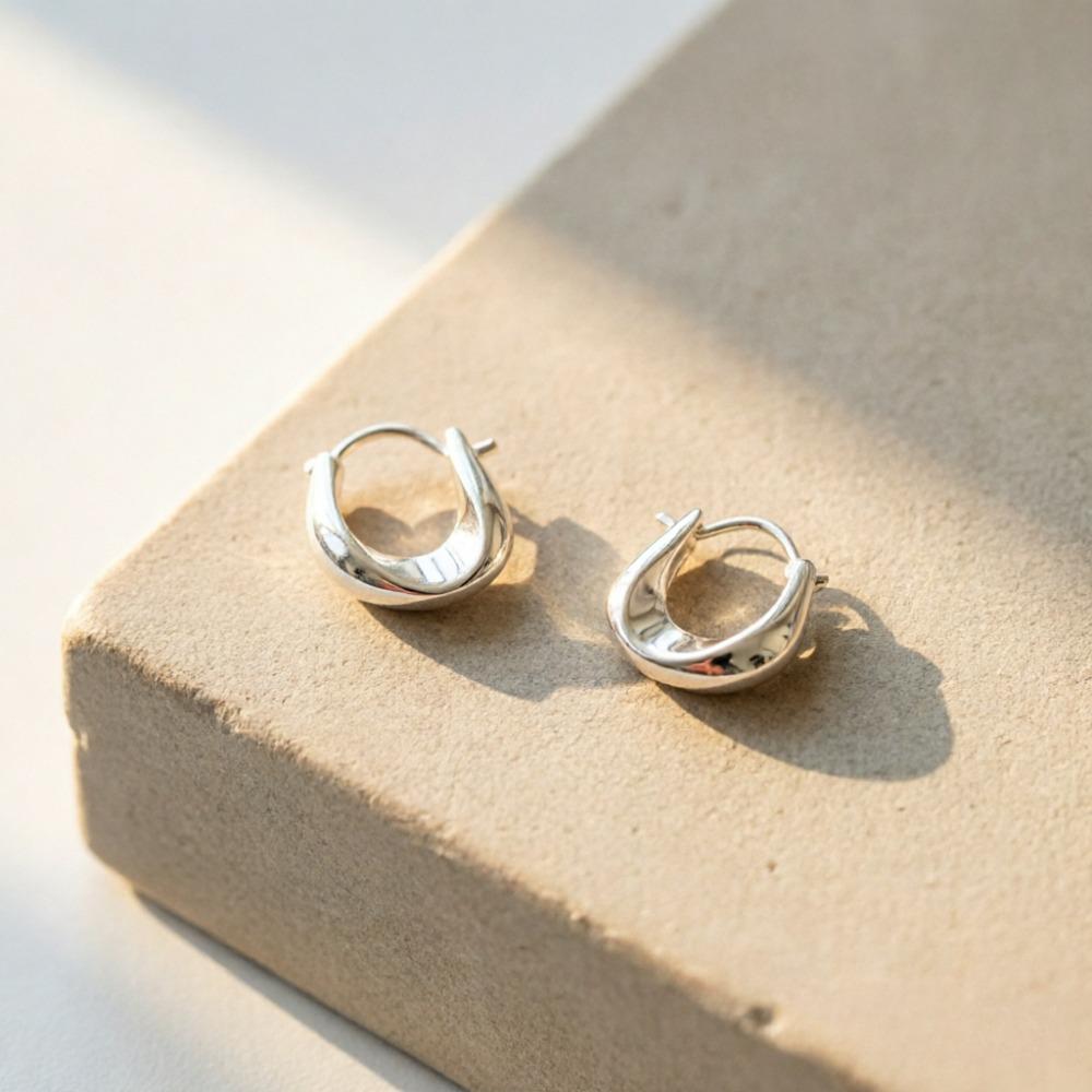 SUMENG New Fashion Metal Hoop Earrings for Women Simple Versatile Daily Wear Everyday Ear Accessories Statement Jewelry Gifts
