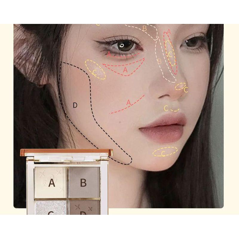 Biya - Палитра для 3D-хайлайтинга и контуринга Natural Shaping - 2 типа