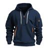 2Pcs/Set Men Sports Suit Hooded Drawstring Long Sleeve Pockets Sweatshirt Elastic Waist