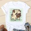 Women T-shirts 90s Love Pug Dog Ladies Fashion Clothing Short Sleeve Cartoon Clothes Spring Summer Female Tee Graphic Tshirt