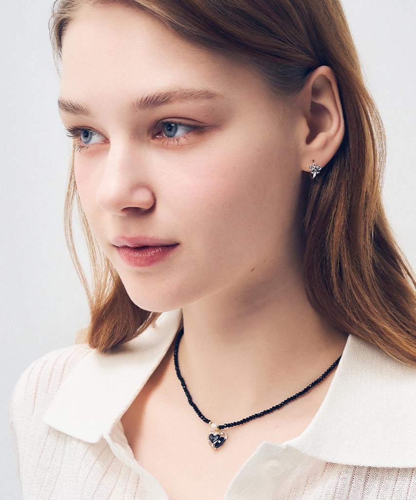 Стеклянное ожерелье Dana Burton Black Heart