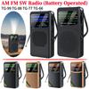 Портативное радио на батарейках, мини-карманное FM AM SW радио с LED-фонариком, встроенным динамиком и разъемом 3,5 мм для пожилых людей