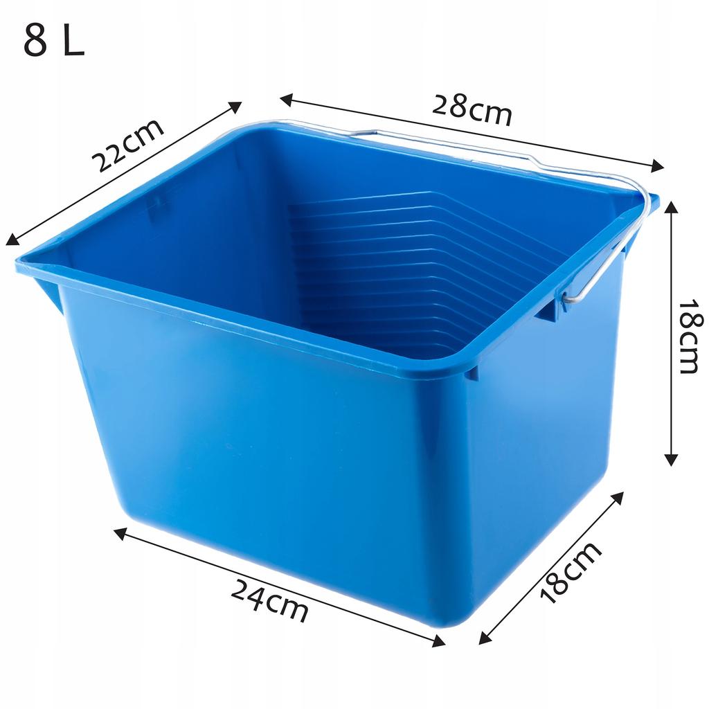 KADAX Ведро для краски Ведро с ручкой 8 литров 3 шт.