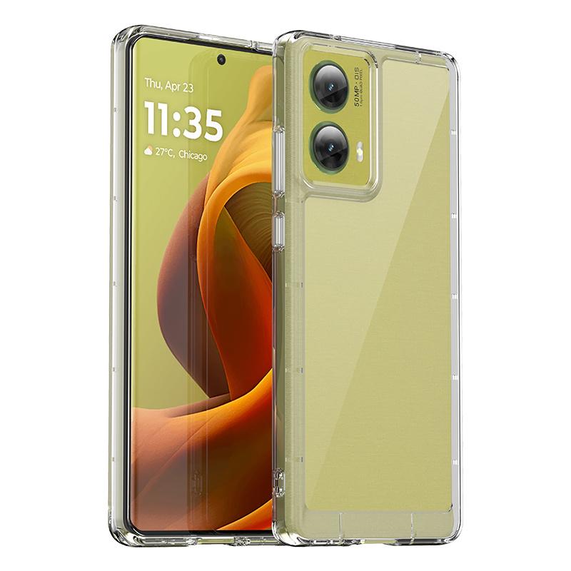 Transparent Colorful TPU Armor Case for Motorola Moto G85 G04 G04S G24 Power G34 G54 G84 E14 Protective Shockproof Business Clear Cover