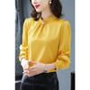 Chiffon Shirt Ladies New Year's New Early Spring and Autumn Fashionable Small Shirt Long Sleeve Top Base Shirt