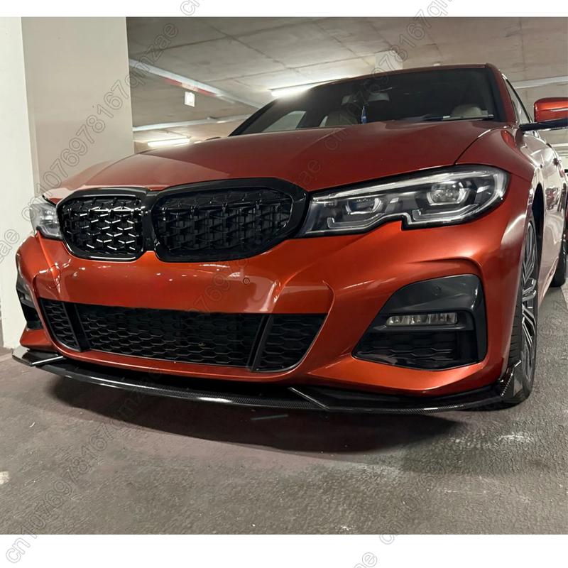 Передний сплиттер-губа бампера для BMW 3 серии G20 G21 G28 2019-2022 320i 330i M340i M Sport Комплекты обвеса Тюнинг под карбон
