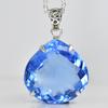 Lab Grown 110.4 Ct CERTIFIED Blue Topaz Pear Pendant A Grade Jewelry Gems AI-93-NS