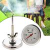 Stainless Steel Probe Bimetal Thermometer Barbecue Grilling Stainless Steel Body Bimetallic Sensing Coil 7cm Probe Length