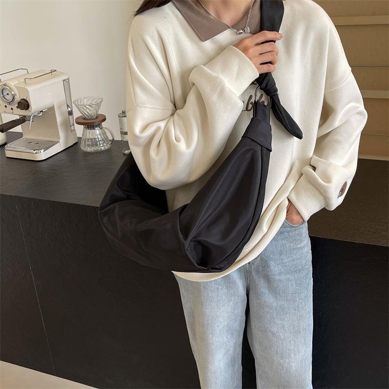 Dumpling Bag Women's Pleated Shoulder Tote Bag Commuter Crossbody Bag