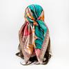 90cm Headscarf for Women – New Arrival: Colourful Printed Silk Scarf, Trendy and Versatile Shawl, Rayon Square Scarf