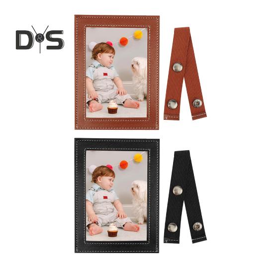 Car Sun Visor Photo Frame 4x6 Faux Leather Picture Holder for Car Displays Your Photographs Both Vertically And Horizontally Car Inter Accessories