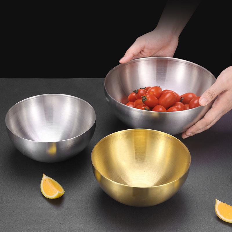 Креативная корейская салатница из нержавеющей стали большой емкости для лапши быстрого приготовления, фруктов, миски для рамена, бытовая посуда, контейнер для еды