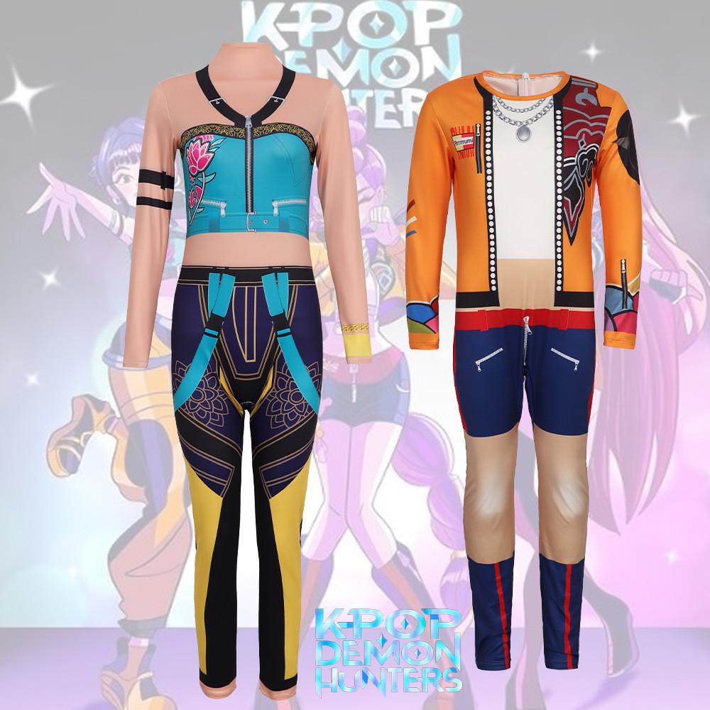 Охотники на демонов Kpop Зои Руми Косплей Комбинезон Костюм Выступление Хэллоуин