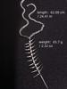 Avant Garde Gold Spine Back Chain Necklace for Women Statement Fishbone Body Jewelry for Backless Dress
