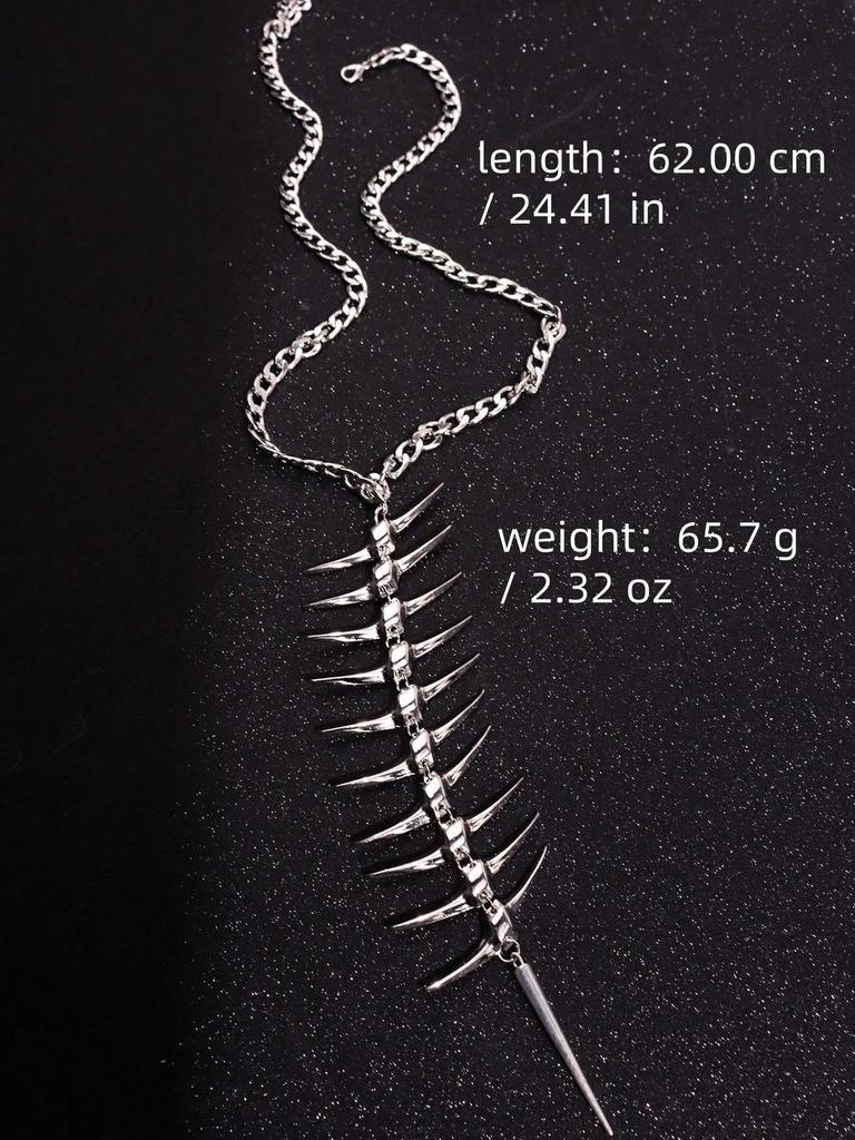 Avant Garde Gold Spine Back Chain Necklace for Women Statement Fishbone Body Jewelry for Backless Dress