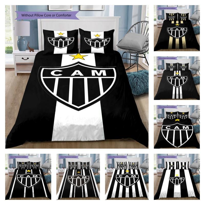 Atlético Mineiro "CAM" Bedding Set, Football Club Logo Duvet Cover with Pillowcases, No Comforter