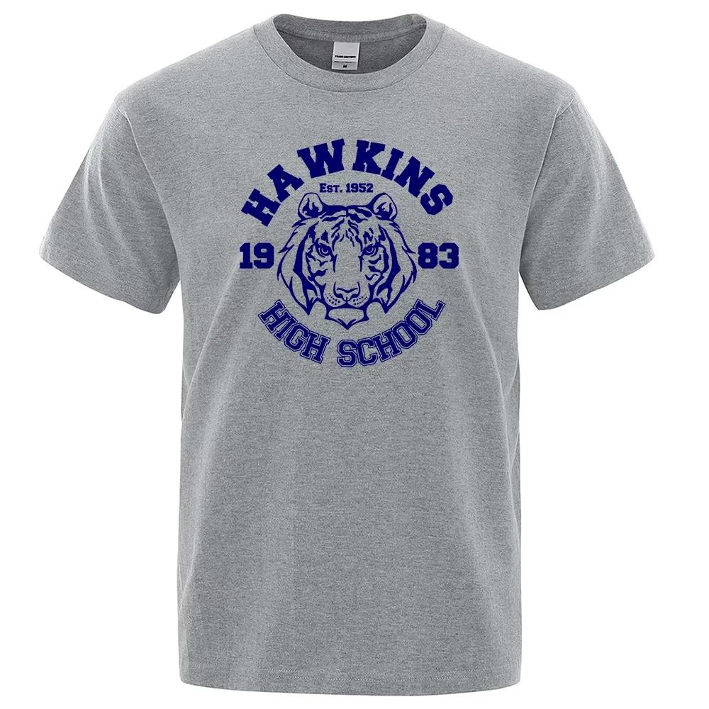 Hawkins High School Funny Printed Men TShirts Fashion Casual Clothing Summer Women Men TShirts Top Men Clothes