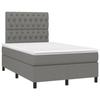 Maison Exclusive - Sommier à lattes de lit matelas LED gris foncé 120x190 cm tissu