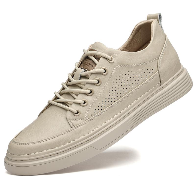 Модные мужские кроссовки, новые дышащие повседневные туфли, летняя удобная мужская обувь для скейтбординга, натуральная кожа, спортивная обувь для тенниса