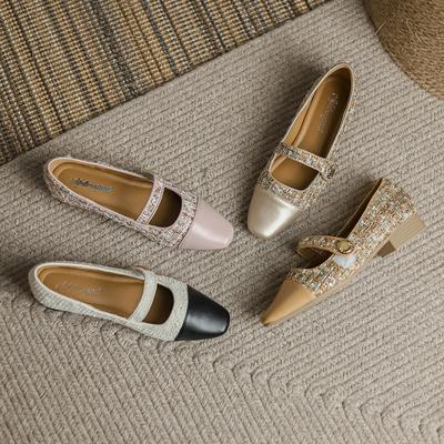Туфли Мэри Джейн для женщин Модельные туфли на массивном блочном каблуке с ремешком на щиколотке Женские повседневные туфли на низком каблуке с квадратным закрытым носком Туфли Мэри Джейн Удобная рабочая обувь