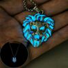 Zinc Zinc Alloy Luminous Pendant Necklace Animal Hip Hop Neck Chains Simple Halloween Necklace  Gifts