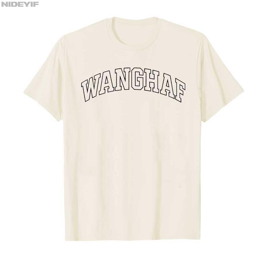 Футболка WANGHAF для мужчин и женщин 100% хлопок, футболки с коротким рукавом, топы 0928-1