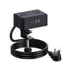 Регулируемые зажимные удлинители 4 розетки переменного тока 2 порта USB-A 2 порта USB-C Быстрые зарядные устройства 20 Вт для электронных устройств, планшетов