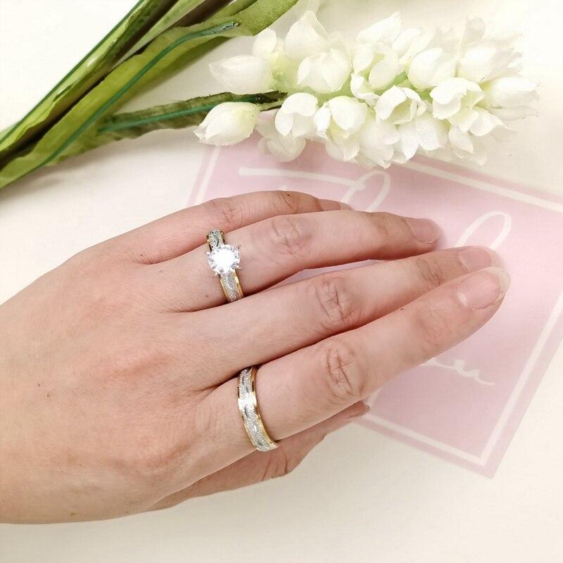 4 мм обручальные кольца для влюбленных пар для женщин и мужчин кольцо из нержавеющей стали с цирконом ювелирные изделия в корейском стиле для свадьбы WC033