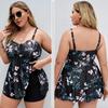 New Women's Split Floral Printed Swimwear Large Size Fashion Swimwear