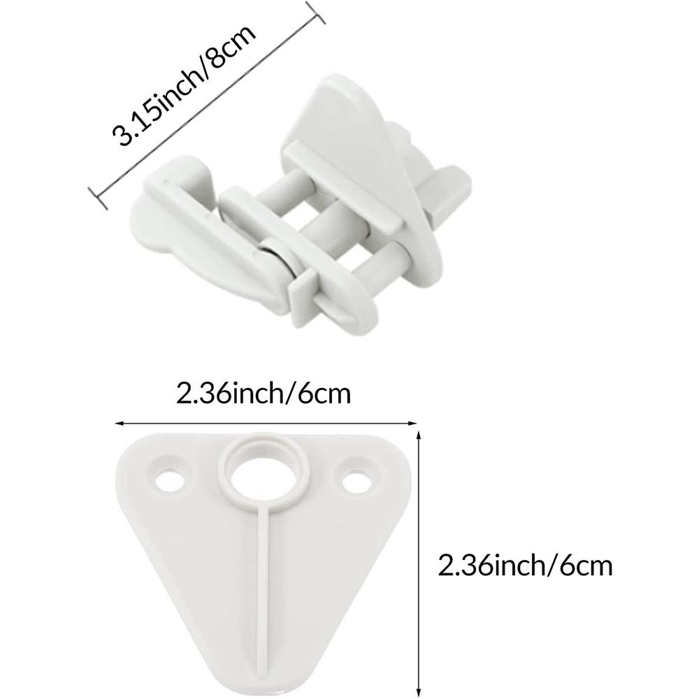 2 Sets of Pontoon Boat Gate Latch Replacement Safety Door Latches Kit Plastic