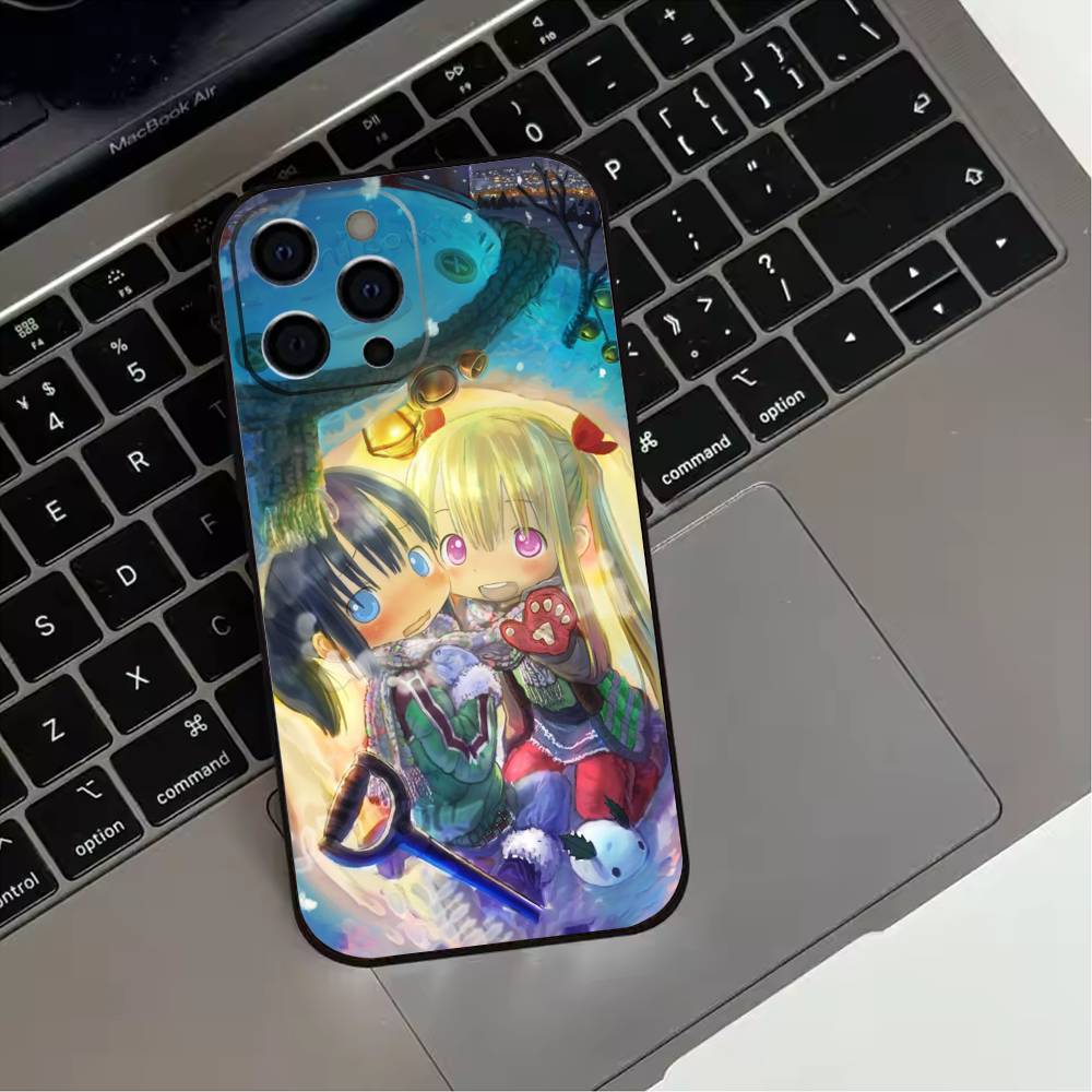 M-Made in Abyss Phone Case For iPhone 17,16,15,14,13,12,11 Plus,Pro Max,XS,Soft Silicone Black Cover