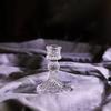 1PC Retro Crystal Candle Holder - Glass Romantic Candlelight Dinner Wedding Photography Props - Halloween Decorations