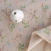 1PC Cotton Linen Blend Fabric Floral Printed Decorative Fabric for DIY Projects and Tablecloth Making Color Gardenia