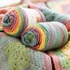 Rainbow Color Crochet Knitting DIY Milk Cotton Warm Wool Yarn  Sofa Cushion
