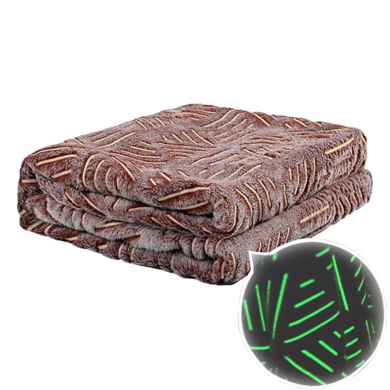 Двухстороннее фланелевое светящееся одеяло со звездами, луной и динозаврами, светящееся в темноте одеяло, термоодеяло