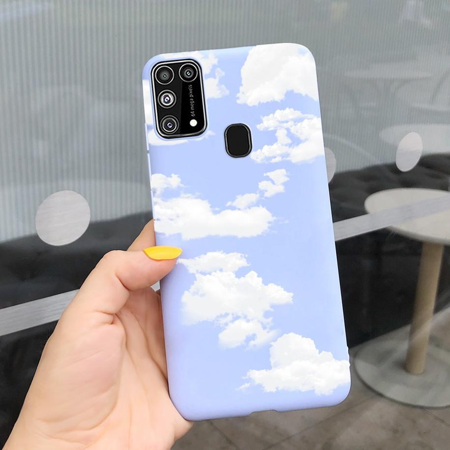 Силиконовый чехол для Samsung M31 M 31 Чехол Свежий Цветок Перо Ударопрочный Чехол для Телефона для Samsung Galaxy M31s M31 s M315 M317 Etui
