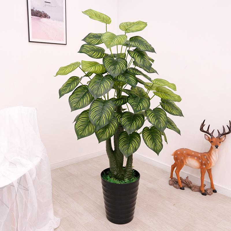 Большая искусственная пальма «Рыбий хвост» напольная | Комнатная искусственная зелень для декора гостиной