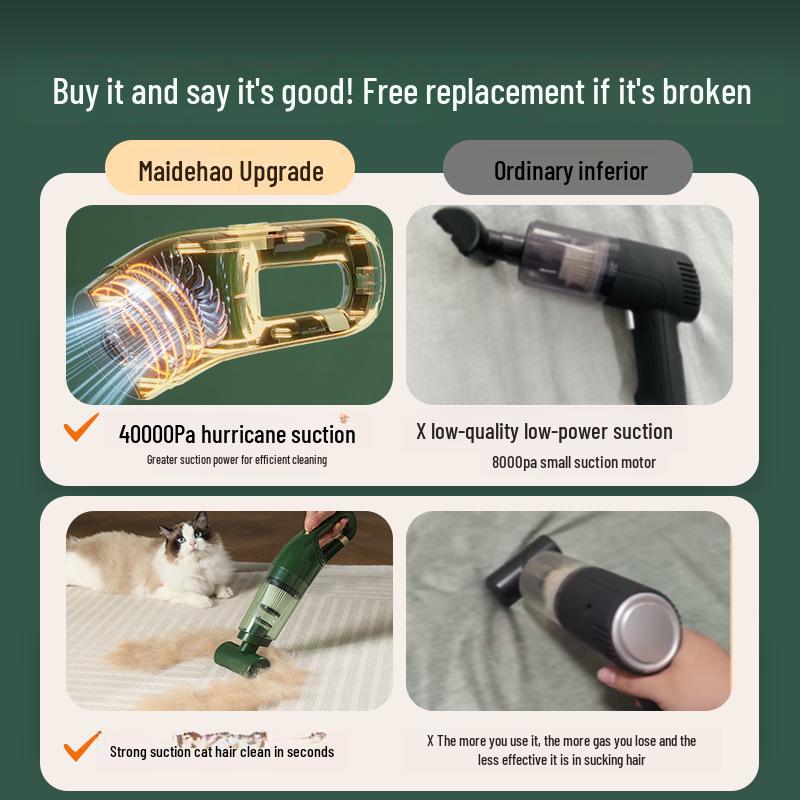 Портативный электрический пылесос для уборки шерсти домашних животных для кошек и собак