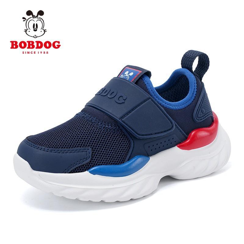 Детская обувь Bobdog Обувь для мальчиков 2026 Сетчатая дышащая Новые кроссовки Накладные Кроссовки для бега