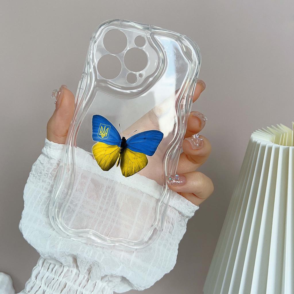 Мягкие волнистые чехлы для телефонов N74 «Бабочки и любовь» для Samsung A54 A34 A13 A14 S23 S24 Ultra Xiaomi Redmi Note 13 Realme Infinix, защитный бампер