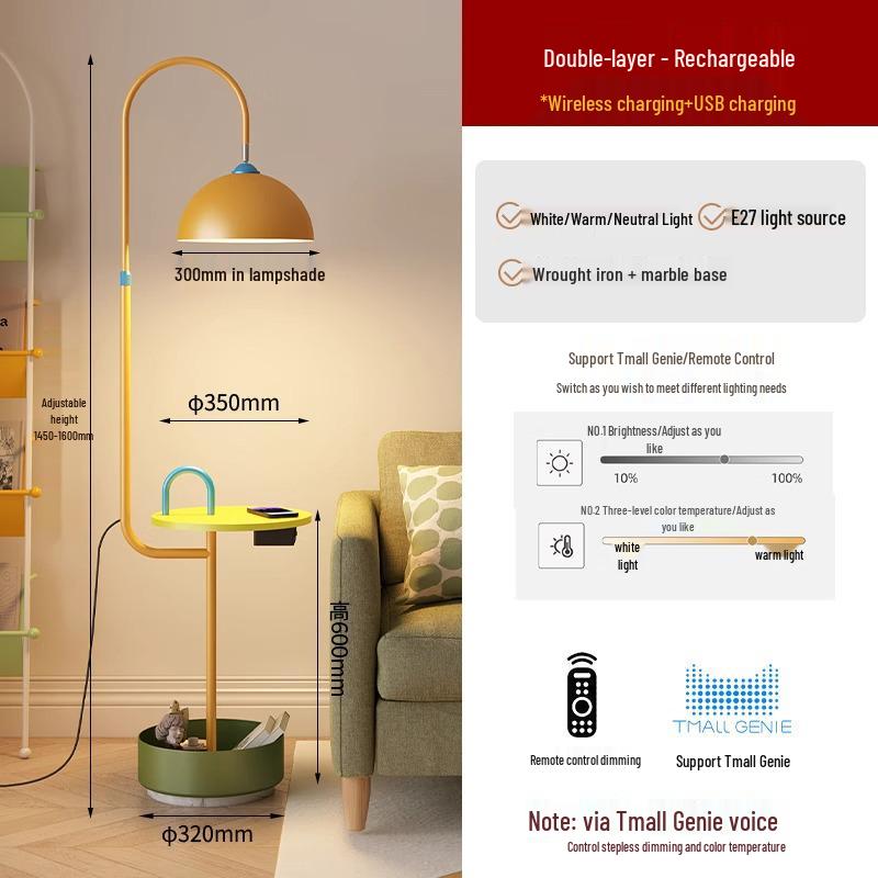 Мемфис Торшер: Стильная гостиная, диван и лампа для детской комнаты со встроенным хранилищем и функцией журнального столика