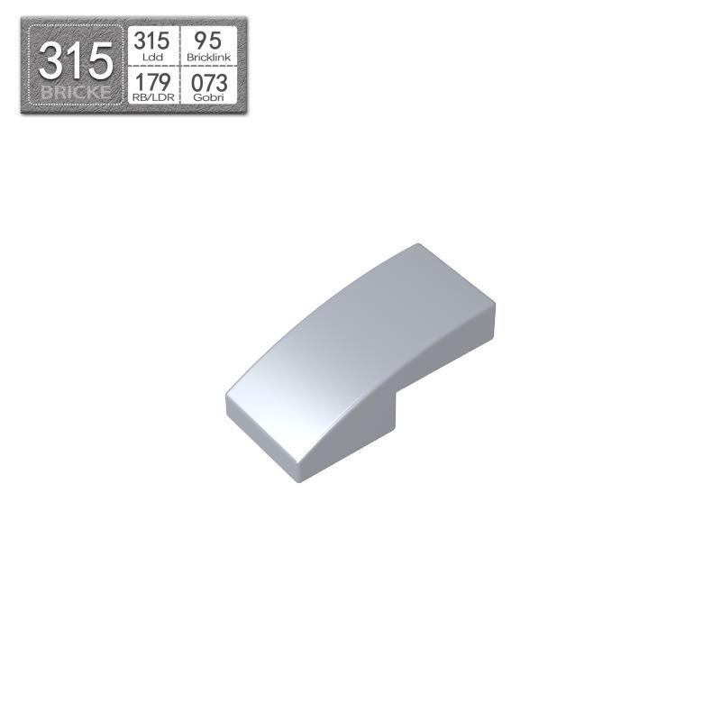 BRICKE Zhuan Ke 2x1 Curved Slope | Compatible with Lego | 11477 | MOC Loose Parts | Educational DIY Building Blocks Toy