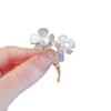 Pearl Flower Brooch Women'S Design Sense Niche Suit Corsage Autumn And Winter Rhinestone Coat Accessories Neckline Pin