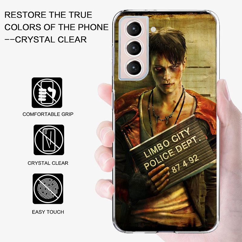 Чехол для телефона D-Devil May Cry DMC для Samsung Galaxy S25 Edge S24 S23 FE S21 S20 S10 Plus S22 S26 Ultra Прозрачные чехлы TPU Capa