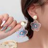Sweet Acrylic Colorful Transparent Flower Big Star Dangle Earring Brincos for Women European Brand Exaggerated Girl Jewelry