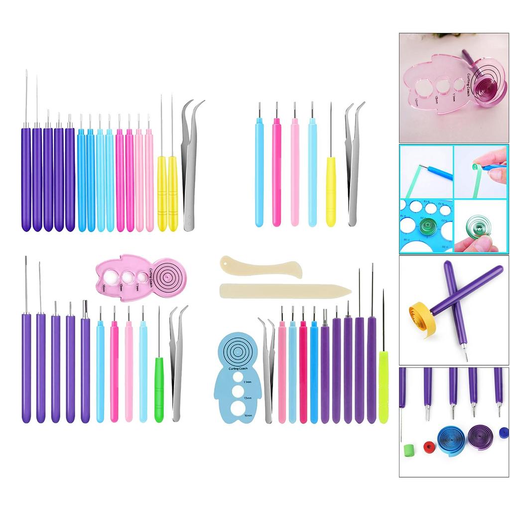 Quilling Tools Slotted Pen Hand Craft Rolling Tool Set Making Ornament