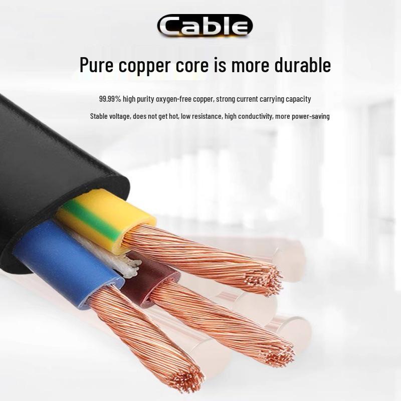 ZC-RVV Flame Retardant Copper Core Power Cable 3+1/3+2/4+1, Sizes: 2.5/4/6/10 Sq mm