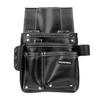 SK11 Carbon Leather Nail Bag, Black, Genuine Cowhide Leather, with Belt Loop Slits (SK-CLK-H)