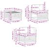 Outdoor Sofa Set 10 pcs Natural & Cream Solid Acacia Wood